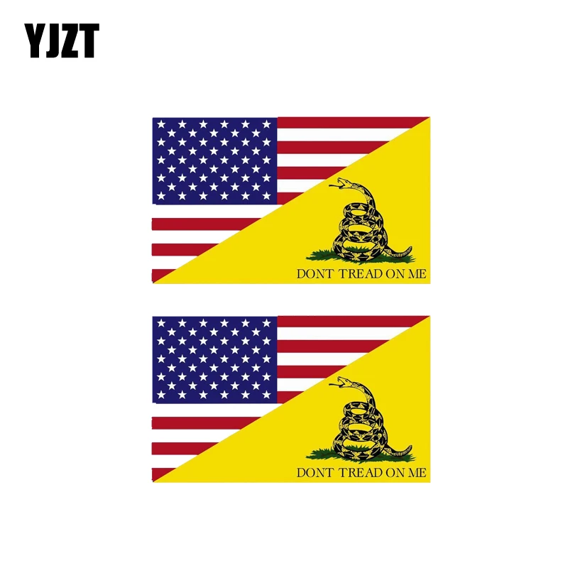 YJZT 2X 10CM*5.8CM Warning Animal Snake Car Sticker PVC Don't Tread On Me USA Flag Decal 12-1383
YJZT 2X 10CM*5.8CM Warning Animal Snake Car Sticker PVC Don't Tread On Me USA Flag Decal 12-1383