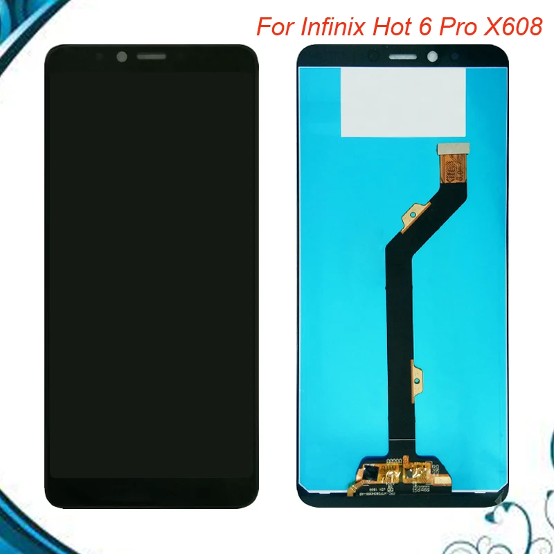 100% протестированный OK для Infinix Hot 6 Pro X608 ЖК дисплей + сенсорный экран в сборе Замена