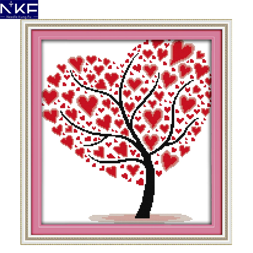 NKF Love Tree Cross Stitch Painting Counted Printed on Canvas cross stitch needlework patterns Embroidery Kits Home Decoration
NKF Love Tree Cross Stitch Painting Counted Printed on Canvas cross stitch needlework patterns Embroidery Kits Home Decoration