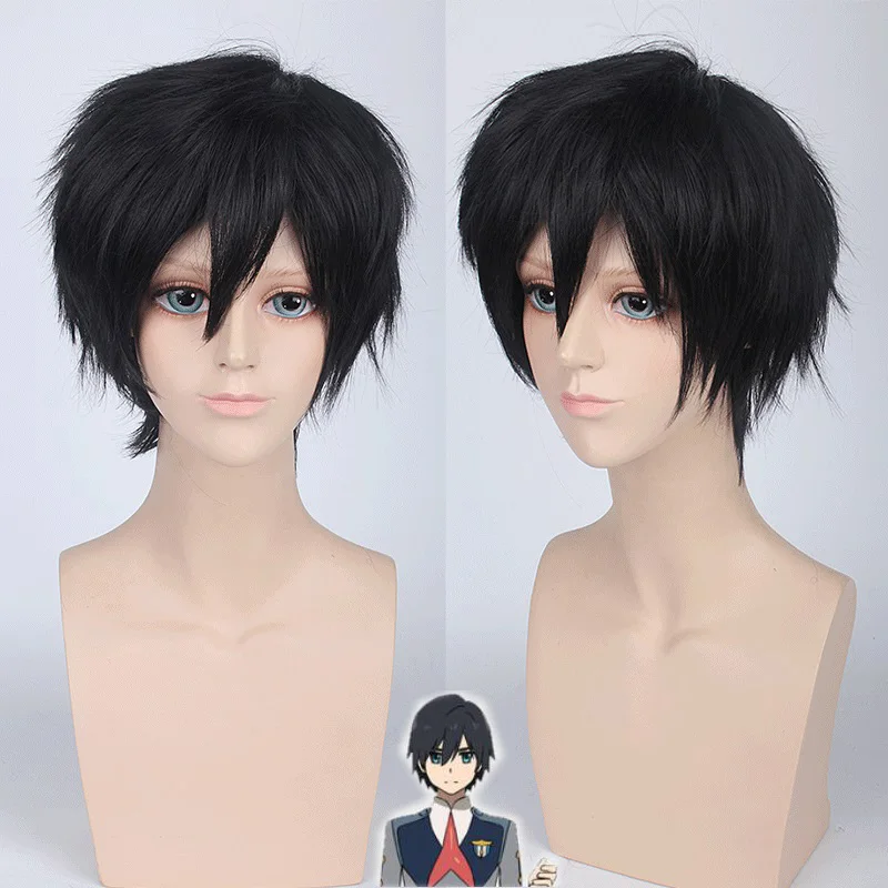 Anime DARLING in the FRANXX 016 Wig Hiro Cosplay Short Black Wigs Heat Resistant Synthetic Hair Halloween party play Perucas
Anime DARLING in the FRANXX 016 Wig Hiro Cosplay Short Black Wigs Heat Resistant Synthetic Hair Halloween party play Perucas