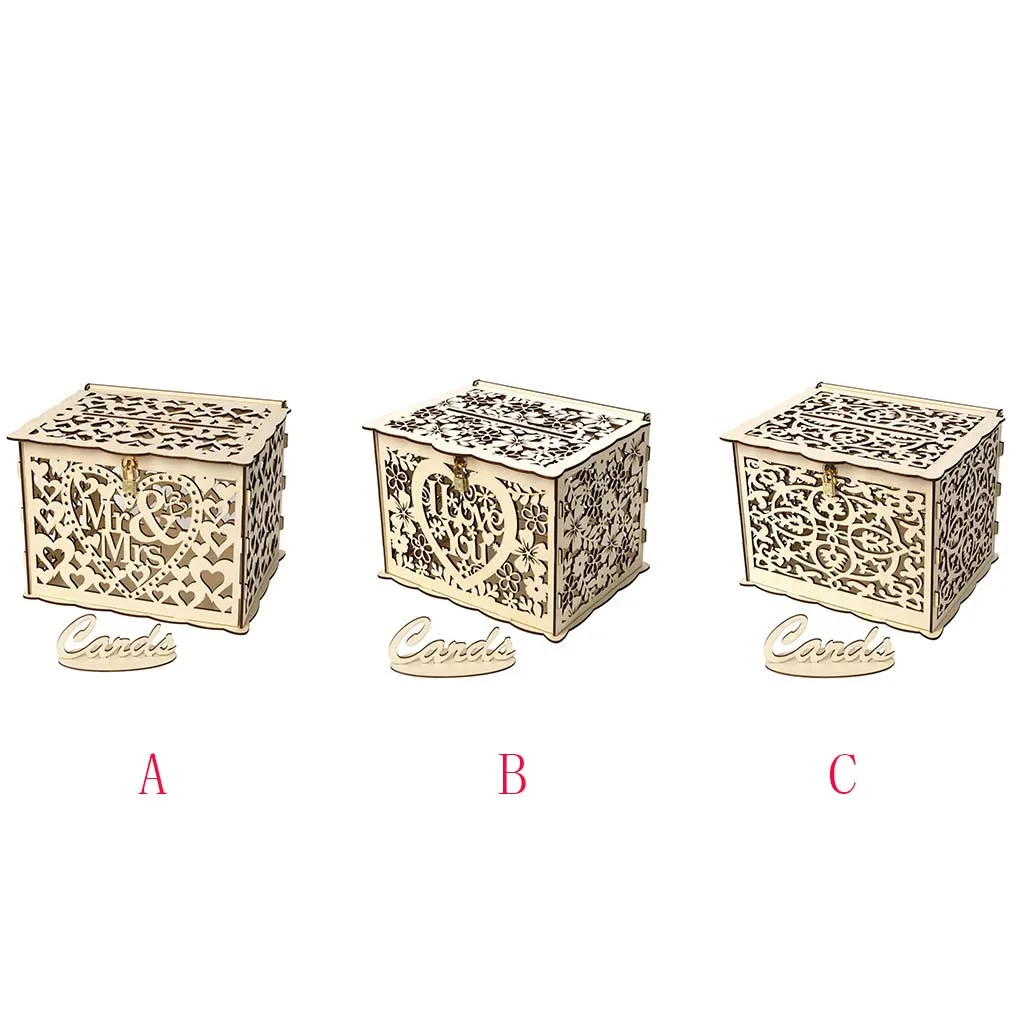 Wedding Card Box With Lock Diy Money Wooden Gift Boxes For Birthday Festival Wedding Centerpiece Party Home Table Decor #864
Wedding Card Box With Lock Diy Money Wooden Gift Boxes For Birthday Festival Wedding Centerpiece Party Home Table Decor #864
