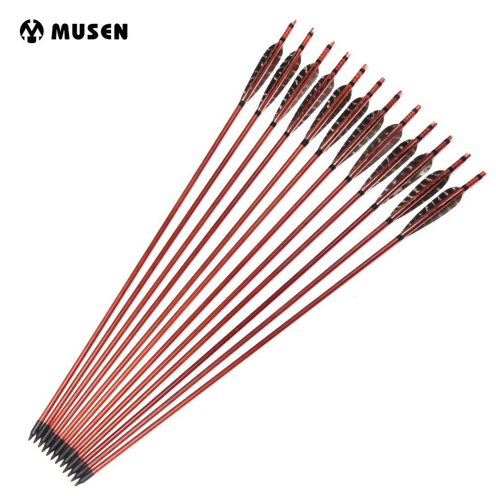 6/12/24pcs Spine 500 80cm Wooden Arrows Diameter 8.5mm with Black Turkey Feather for Recurve Compound Bow Target Archery
6/12/24pcs Spine 500 80cm Wooden Arrows Diameter 8.5mm with Black Turkey Feather for Recurve Compound Bow Target Archery
