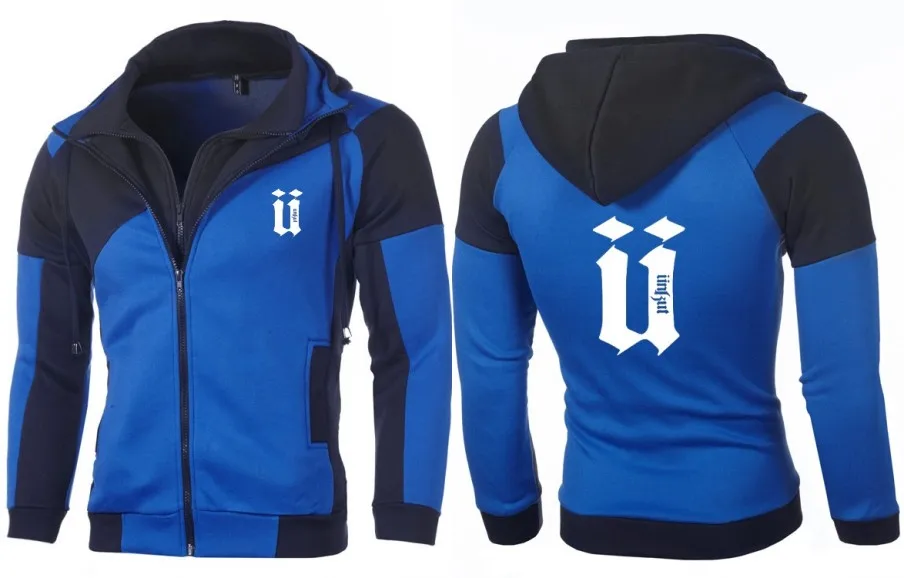 2019 Новая мужская Толстовка U word Unkut индивидуального цвета с двойной молнией
