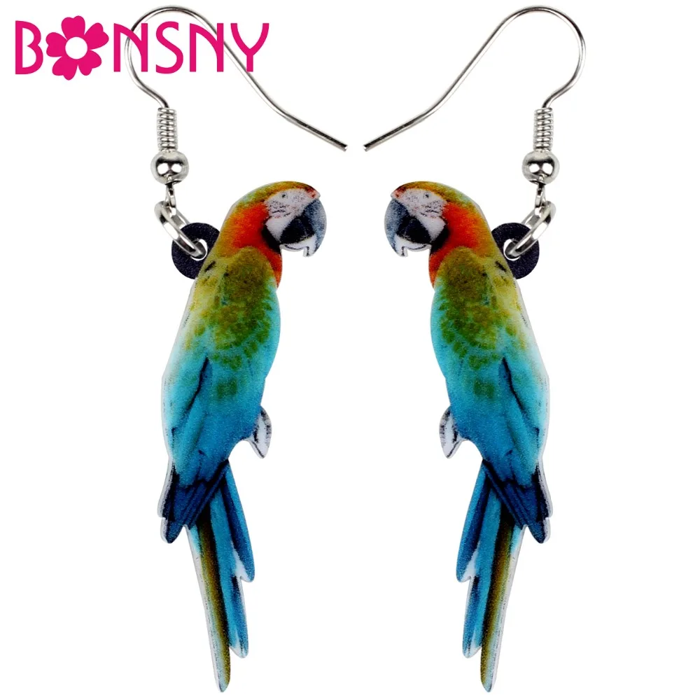 Bonsny Acrylic Colorful Resting Macaws Parrot Bird Earrings Big Long Dangle Drop Tropic Animal Jewelry For Women Girls Gift Bulk
Bonsny Acrylic Colorful Resting Macaws Parrot Bird Earrings Big Long Dangle Drop Tropic Animal Jewelry For Women Girls Gift Bulk