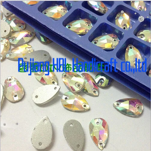 7x12mm 100pcs Crystal AB Sew On Fancy Stone beads Flatback Sewing rhinestones 2 holes sewing button Free Shipping
7x12mm 100pcs Crystal AB Sew On Fancy Stone beads Flatback Sewing rhinestones 2 holes sewing button Free Shipping