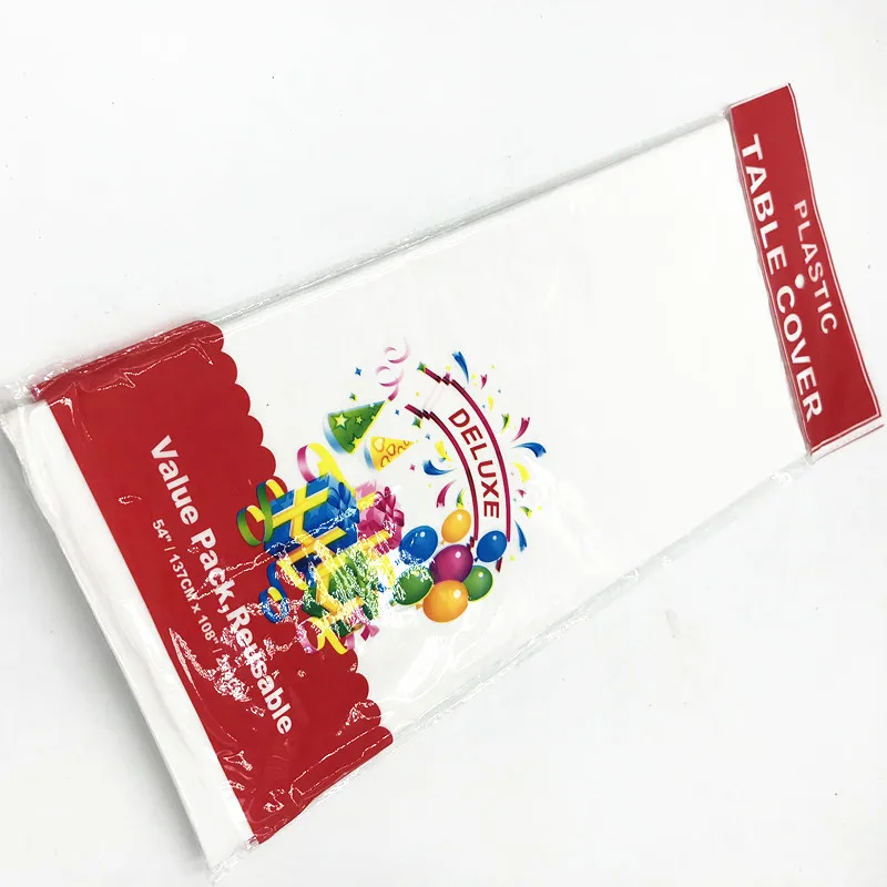 1pc/lot pure white disposable plastic tablecloths party table covers solid white disposable tablecloths plastic table cover
1pc/lot pure white disposable plastic tablecloths party table covers solid white disposable tablecloths plastic table cover