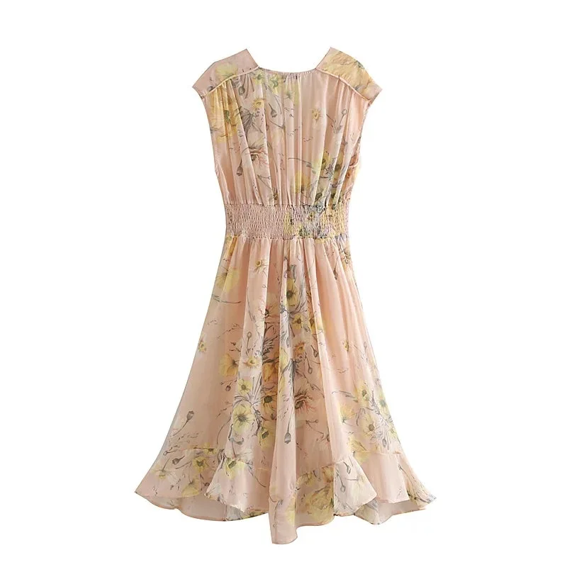 Women Summer Dress 2019 New European and American Holiday Style V-neck Elastic Waist Print Dress Vestidos De Fiesta De Noche
Women Summer Dress 2019 New European and American Holiday Style V-neck Elastic Waist Print Dress Vestidos De Fiesta De Noche