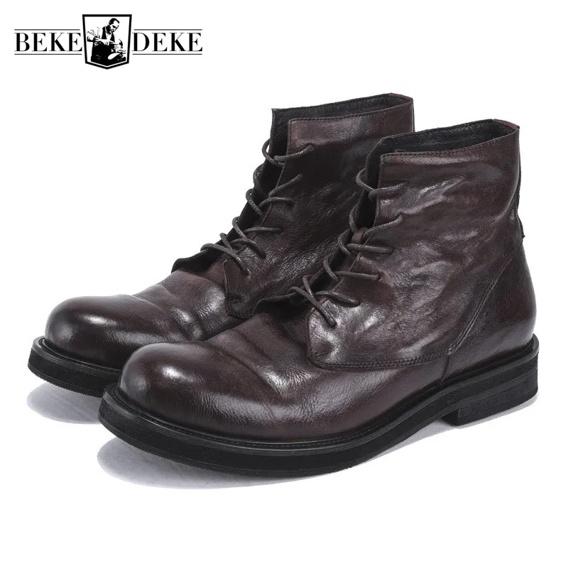 Genuine Leather Retro Work Boots Men Winter Sneakers Lace Up Luxury Trainers British High-Top Ankle Riding Boots Casual Shoes
Genuine Leather Retro Work Boots Men Winter Sneakers Lace Up Luxury Trainers British High-Top Ankle Riding Boots Casual Shoes