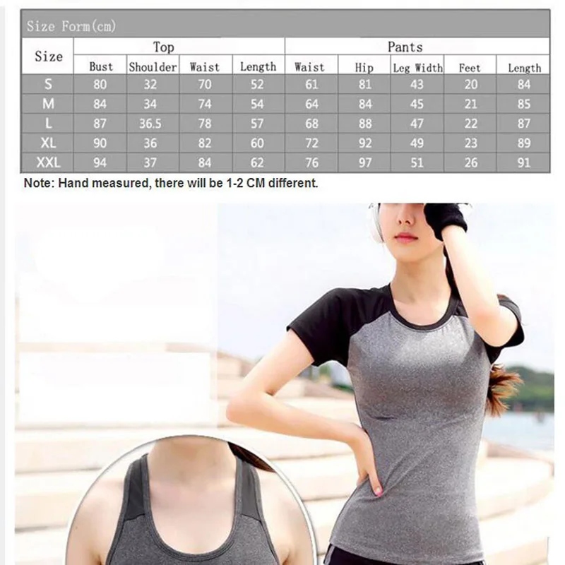 Two Pieces Women's Yoga Sets Sportswear Sports Suit Short Sleeve Shirt and Pants Tracksuit for Women Fitness Suit Yoga Clothes
Two Pieces Women's Yoga Sets Sportswear Sports Suit Short Sleeve Shirt and Pants Tracksuit for Women Fitness Suit Yoga Clothes