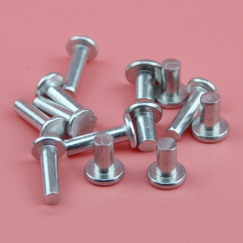 100 шт. плоские алюминиевые заклепки M4 * 6/8/10/12/16/20/25/30/35/40 мм|aluminum rivet|rivet flat headsolid aluminum