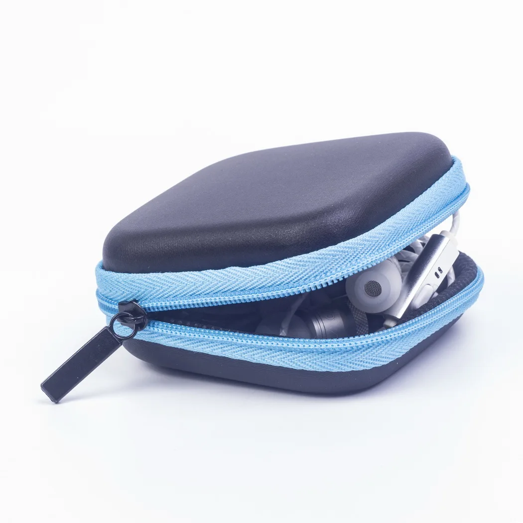 SUNGUY (2pcs/lot) Portable Mini In-ear Earphone Cases EVA Square Earbuds Headset Carry Bags Multicolors | Электроника