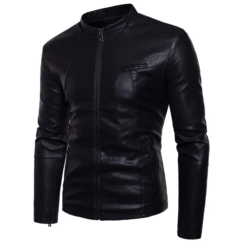 MYAZHOU 2021 Spring Men's High Quality Leather Jackets Stylish Solid Color Slim Men's PU Leather Jacket Motorcycle Clothing Tops
MYAZHOU 2021 Spring Men's High Quality Leather Jackets Stylish Solid Color Slim Men's PU Leather Jacket Motorcycle Clothing Tops