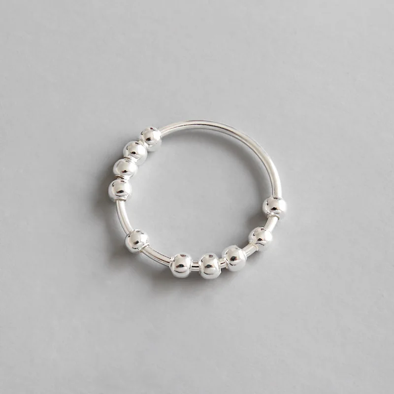 Punk Street Genuine 100% 925 Sterling Silver INS Simple Geometric String Of Beads Rings for Women Luxury Fine Jewelry
Punk Street Genuine 100% 925 Sterling Silver INS Simple Geometric String Of Beads Rings for Women Luxury Fine Jewelry