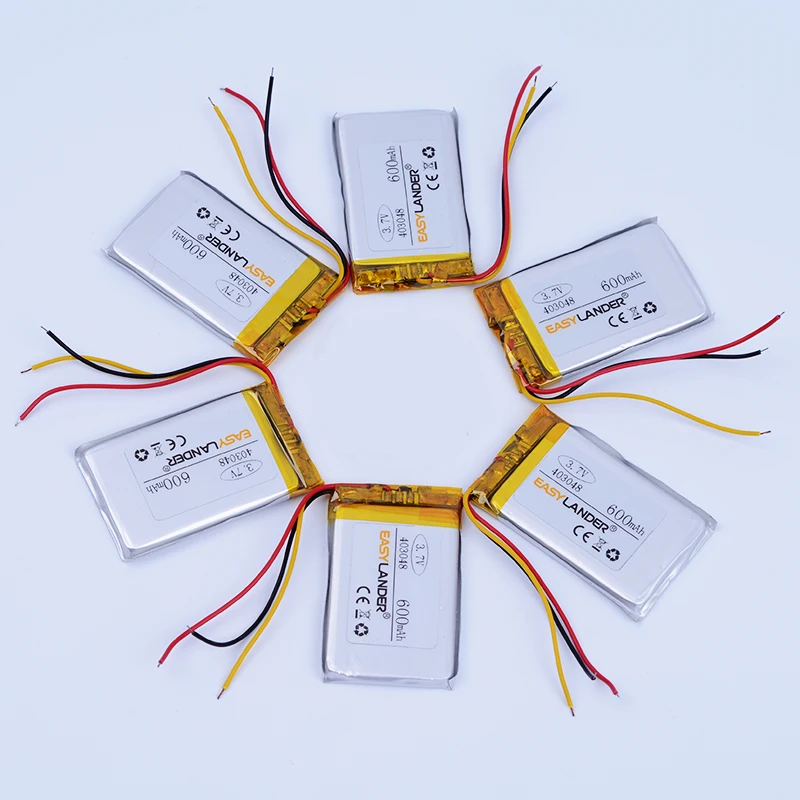 6 шт./лот 3 7 V 600mAh полимерный литий-ионный аккумулятор для Mp3 Mp4 PAD DVD DIY электронная