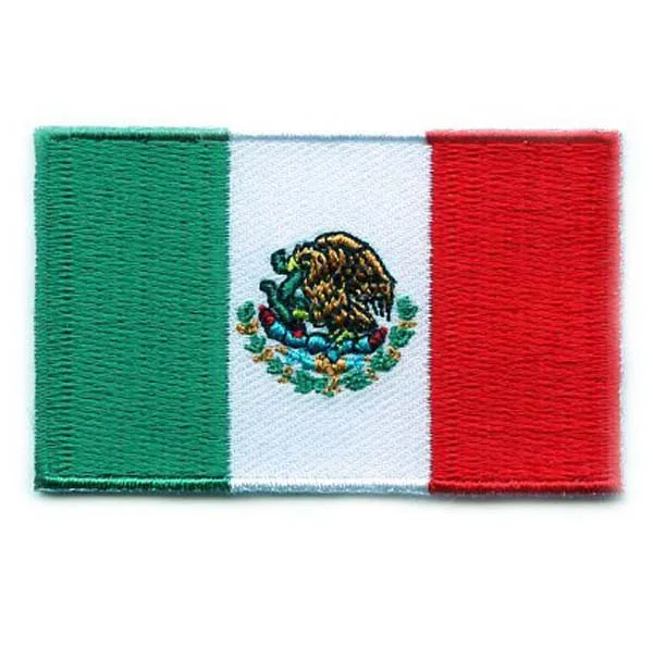 Mexico Flag Garment Labels/Embroidery Patches Made by Twill with Flat Broder and Iron On Backing Free Shipping by Post
Mexico Flag Garment Labels/Embroidery Patches Made by Twill with Flat Broder and Iron On Backing Free Shipping by Post