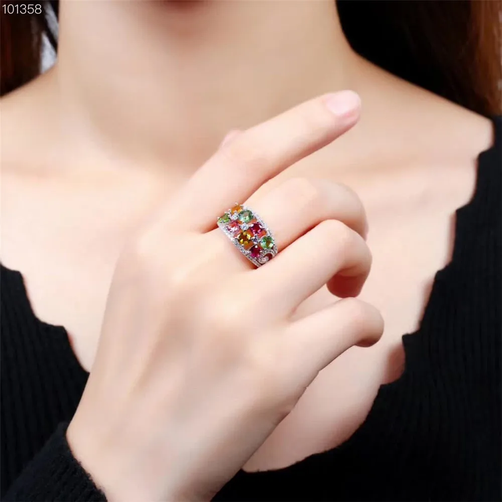 wholesale SGARIT brand luxury ring jewelry 925 sterling silver colorful natural tourmaline ring for women
wholesale SGARIT brand luxury ring jewelry 925 sterling silver colorful natural tourmaline ring for women