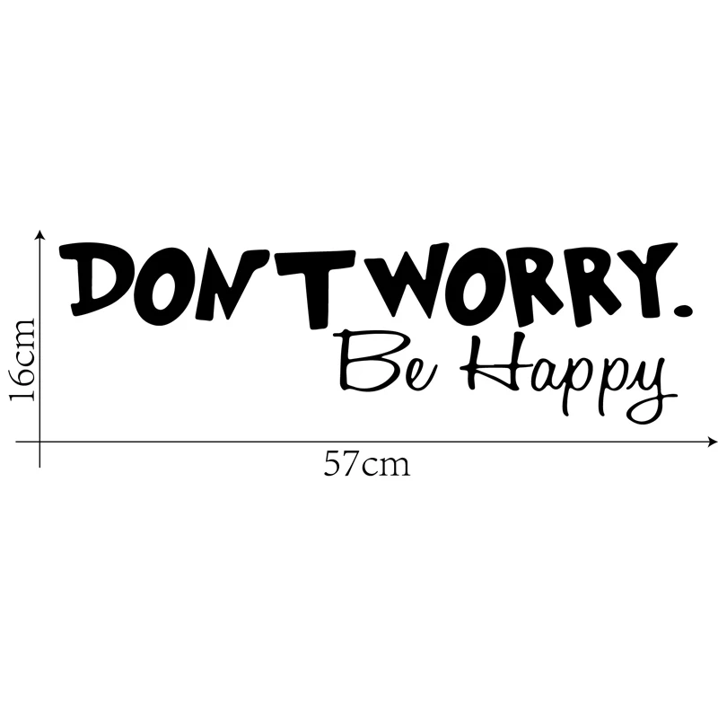 English Quote "Don't Worry, Be Happy" Wall Sticker Vinyl Home Decor Wall Decal Living Room Children Room
English Quote "Don't Worry, Be Happy" Wall Sticker Vinyl Home Decor Wall Decal Living Room Children Room