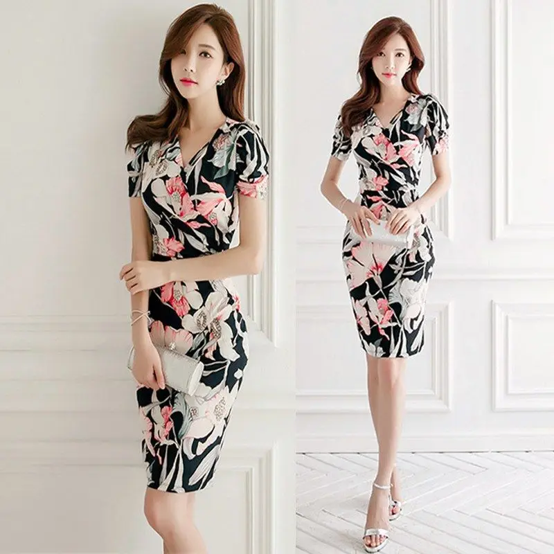 summer women clothing V-neck sexy dresses print elastic slim one-step women dresses Short sleeve ins office lady dresses
summer women clothing V-neck sexy dresses print elastic slim one-step women dresses Short sleeve ins office lady dresses