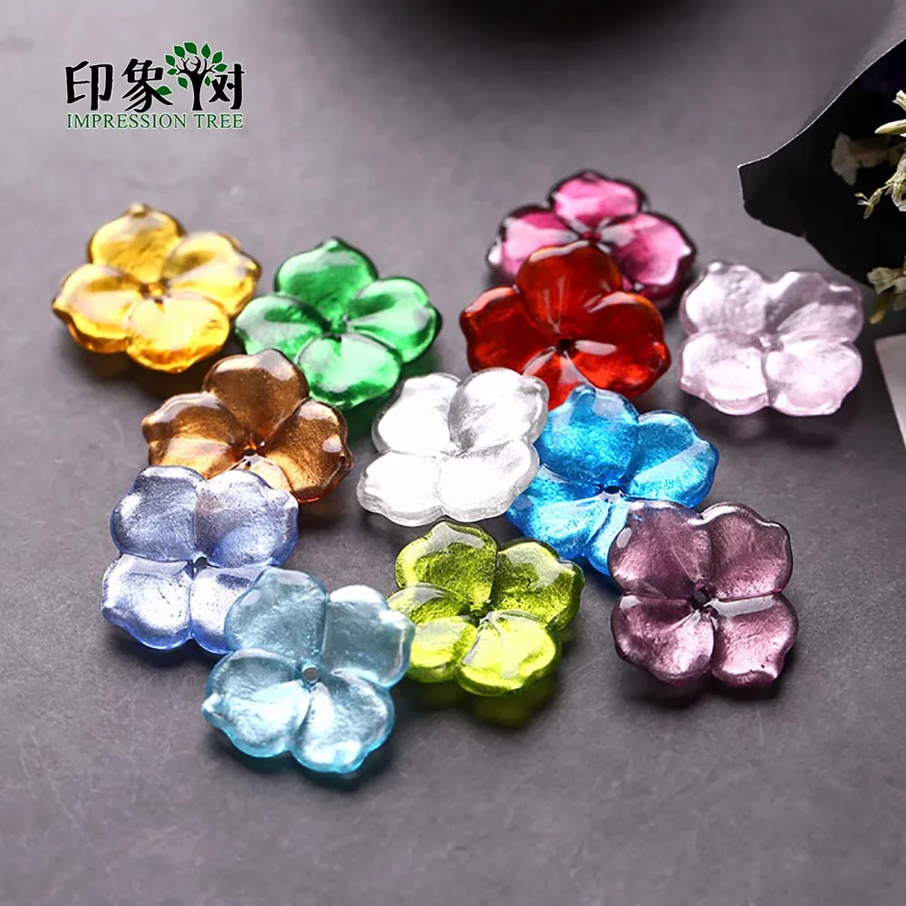 10pcs 18x18mm Four Petals 3D Glass Flower Spacer Beads Flower Foil Lampwork Beads Charms Ornaments DIY Jewelry Components Making
10pcs 18x18mm Four Petals 3D Glass Flower Spacer Beads Flower Foil Lampwork Beads Charms Ornaments DIY Jewelry Components Making