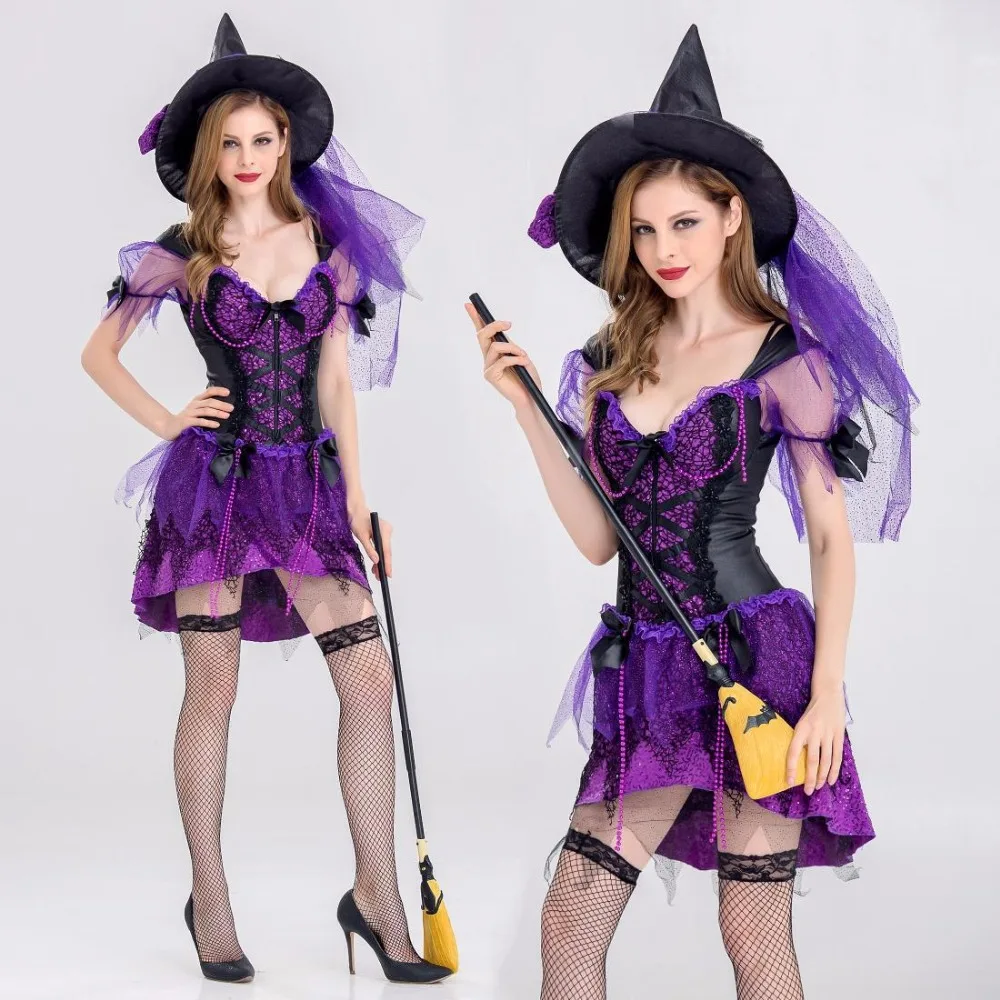 Women Witch Costumes Adult Halloween Flying Witch Costume Sexy Swallow Tail Braces Performances Party Fantasia Cosplay+Hat
Women Witch Costumes Adult Halloween Flying Witch Costume Sexy Swallow Tail Braces Performances Party Fantasia Cosplay+Hat