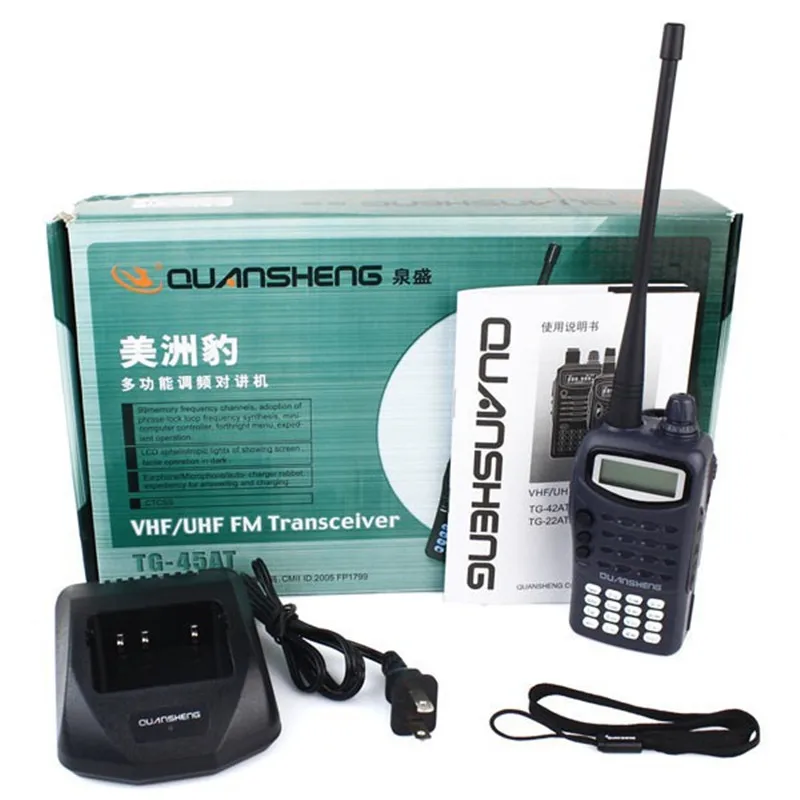 New Walkie Talkie QuanSheng TG-45AT UHF 400-470Mhz Two Way Radio with Li-Ion Battery 1100mah 5W with Keypad LCD
New Walkie Talkie QuanSheng TG-45AT UHF 400-470Mhz Two Way Radio with Li-Ion Battery 1100mah 5W with Keypad LCD