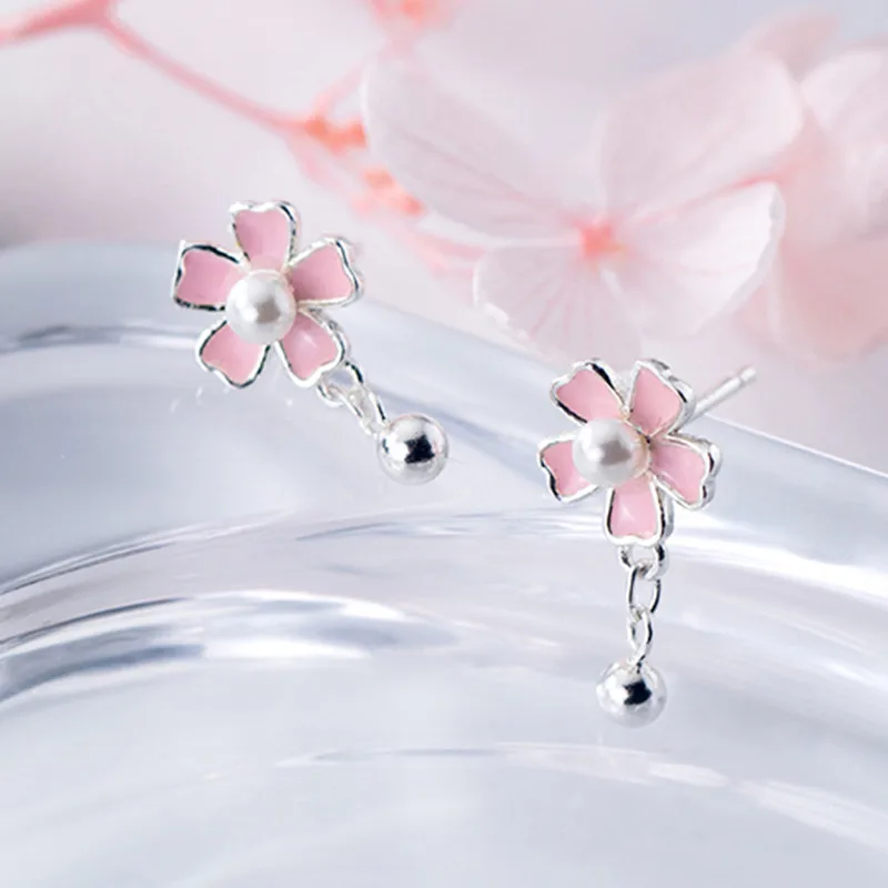 PONYKISS Romantic 100% 925 Sterling Silver Pink Fliower Pearl Dangle Drop Earrings Women Party Elegant Accessories Delicate Gift
PONYKISS Romantic 100% 925 Sterling Silver Pink Fliower Pearl Dangle Drop Earrings Women Party Elegant Accessories Delicate Gift
