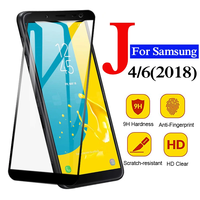 Стекло для Samsung Galaxy J4 J6 Plus 2018 damsung gaxaly j 4 6 экранный протектор j4 + j6 защитное стекло