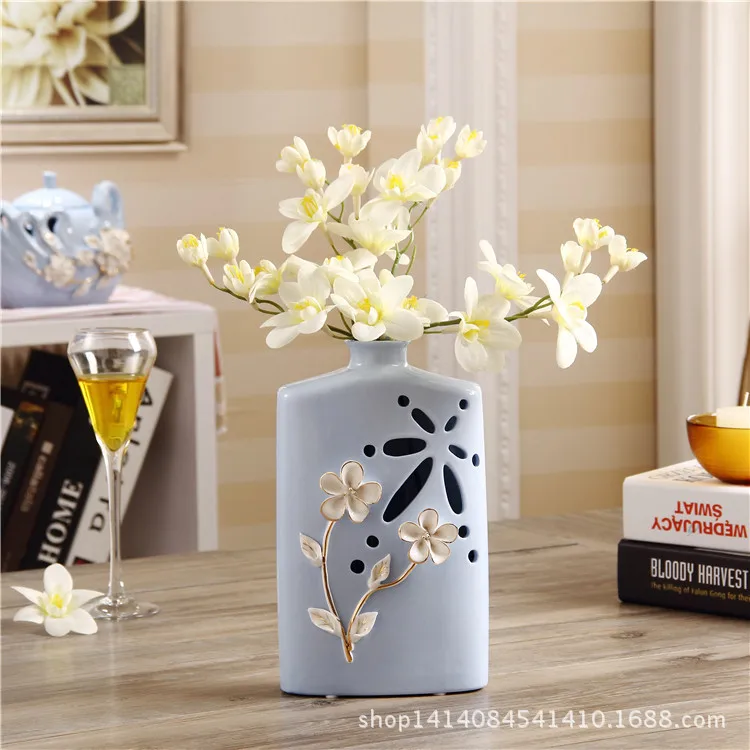 Modern Ceramic Vase Home Decorations Desktop decoration Exquisite vase with pattern flower
Modern Ceramic Vase Home Decorations Desktop decoration Exquisite vase with pattern flower