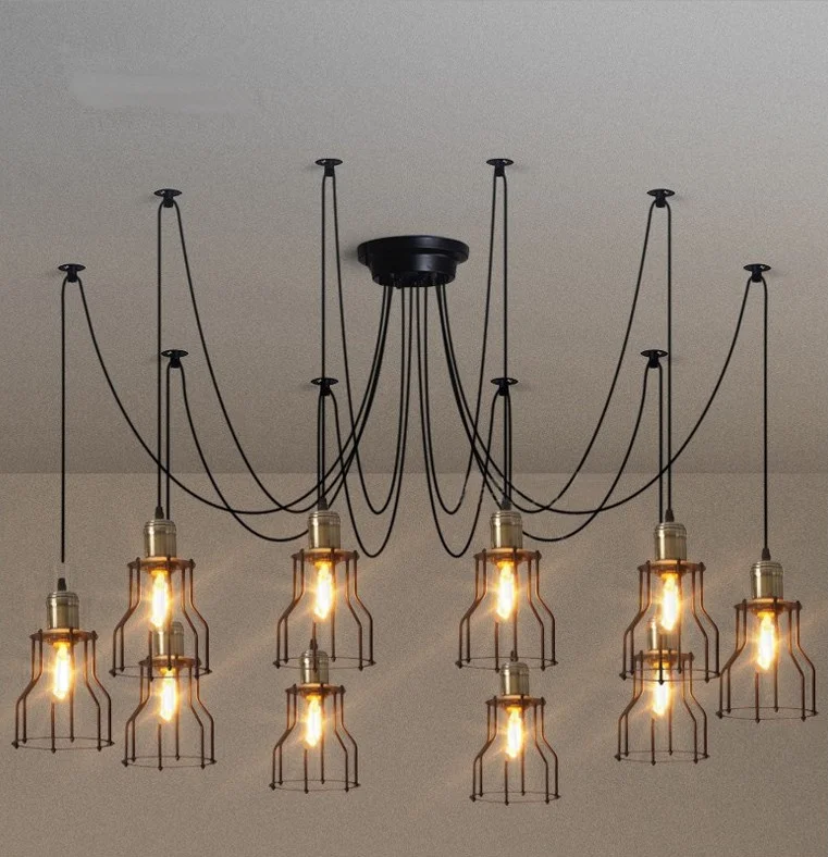 10 Lights Spider Chandelier Lamp Creative Vintage Personality Lighting Fixture for coffee restaurant
10 Lights Spider Chandelier Lamp Creative Vintage Personality Lighting Fixture for coffee restaurant