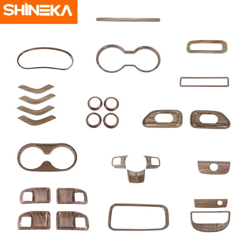 SHINEKA Interior Mouldings 4Doors 27PCS Car Wood Grain Interior Decoration Kit Cover For Jeep Wrangler JK 2011-2017 Accessories
SHINEKA Interior Mouldings 4Doors 27PCS Car Wood Grain Interior Decoration Kit Cover For Jeep Wrangler JK 2011-2017 Accessories