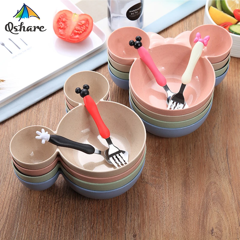 Qshare Bamboo 3PCS Baby Wheat Tableware Feeding Mickey Dishes Infant Bowl Kid Plate Food Feeding Dinnerware Set for Children
Qshare Bamboo 3PCS Baby Wheat Tableware Feeding Mickey Dishes Infant Bowl Kid Plate Food Feeding Dinnerware Set for Children