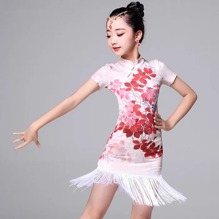 Girls cheongsam tassel Latin dance skirt children's exam test-grade practice clothes child show catwalk performance autumn
Girls cheongsam tassel Latin dance skirt children's exam test-grade practice clothes child show catwalk performance autumn