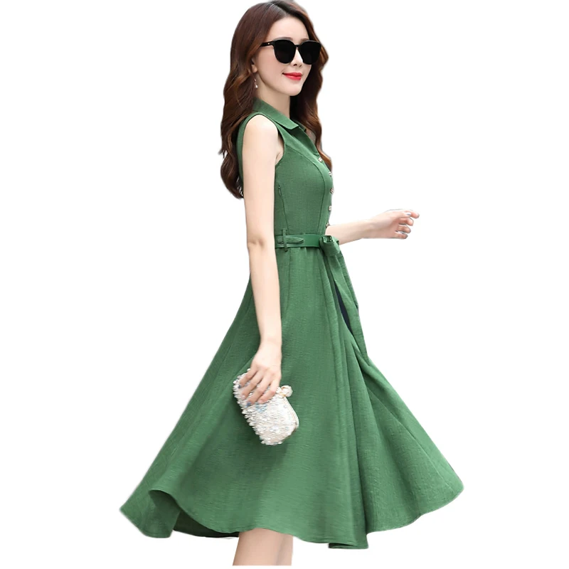 2019 Summer Women Dress sleeveless Cotton Linen A Line Office Dress Plus Size M-3XL Mid Long Dresses Women Elegant Dress AA795
2019 Summer Women Dress sleeveless Cotton Linen A Line Office Dress Plus Size M-3XL Mid Long Dresses Women Elegant Dress AA795