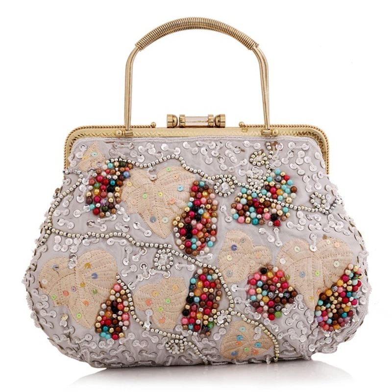 New Vintage Beaded Evening Bag Women Embroidered Bag Handmade Sequined Handbag Hand Bag Wedding Party Bride Bag
New Vintage Beaded Evening Bag Women Embroidered Bag Handmade Sequined Handbag Hand Bag Wedding Party Bride Bag