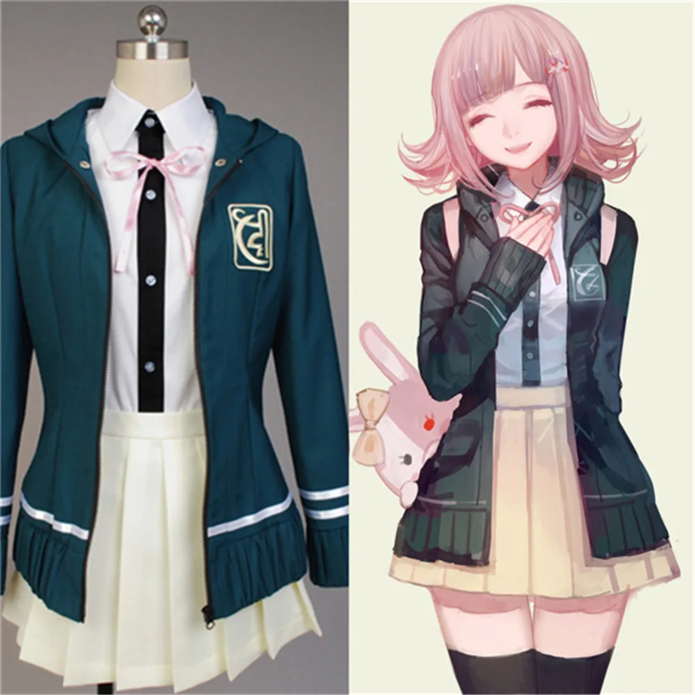 Супер данганронпа 2 Chiaki Nanami Косплей костюмы куртка рубашка юбка на заказ для