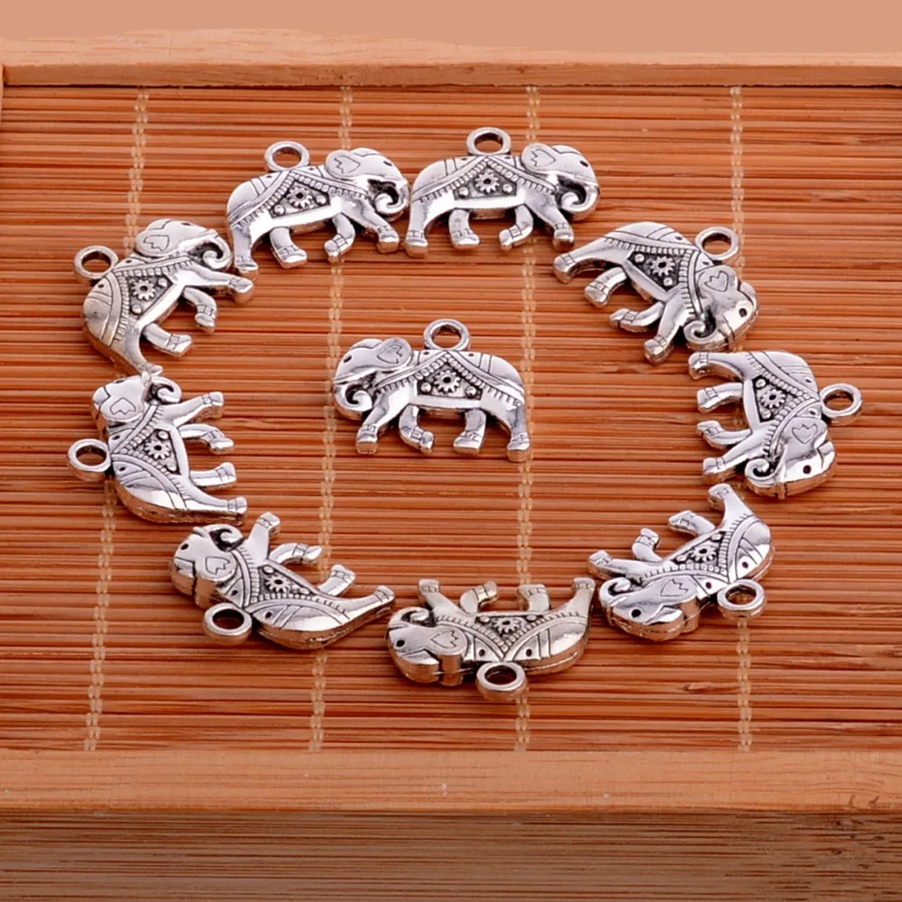 Vintage Silver Plated Elephant Animal Charms Pendants Bracelet Necklace Women Men Jewelry Making Accessories DIY Xmas Gifts 10PC
Vintage Silver Plated Elephant Animal Charms Pendants Bracelet Necklace Women Men Jewelry Making Accessories DIY Xmas Gifts 10PC