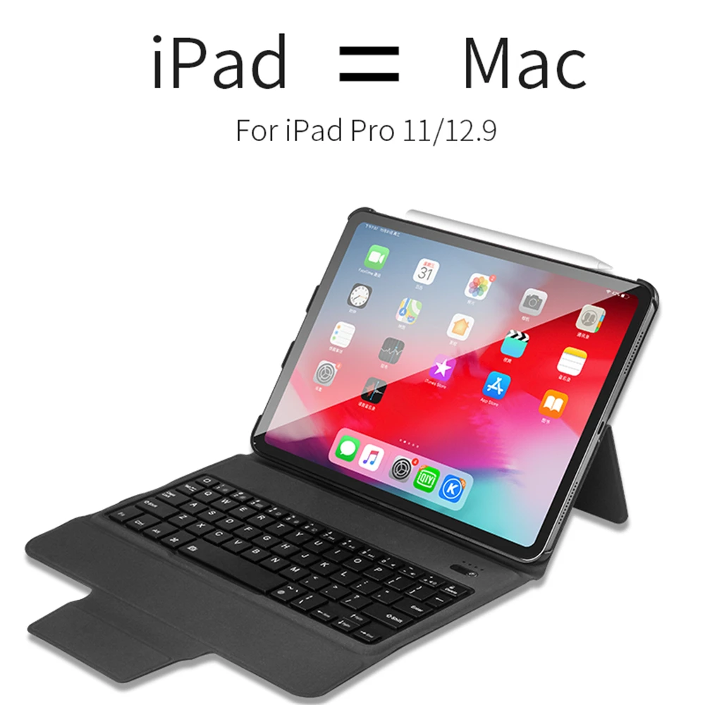 Ultra Slim Case W Keyboard for iPad pro 12.9 2018 Lightweight One-Piece Wireless Keyboard Stand Auto Wake Sleep Case Cover A1876
Ultra Slim Case W Keyboard for iPad pro 12.9 2018 Lightweight One-Piece Wireless Keyboard Stand Auto Wake Sleep Case Cover A1876
