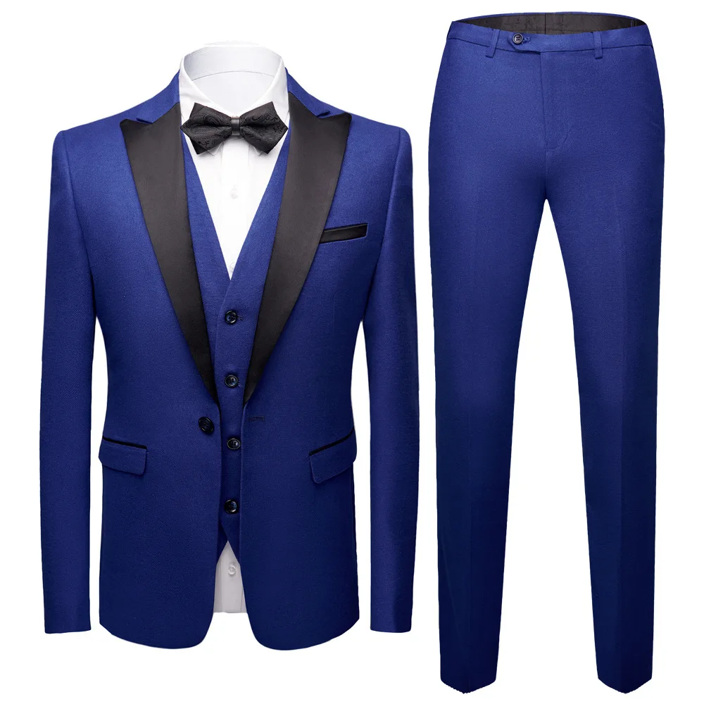 Men's suit men's solid color suit three-piece suit (jacket + pants + vest) men's business casual suit formal banquet dress
Men's suit men's solid color suit three-piece suit (jacket + pants + vest) men's business casual suit formal banquet dress