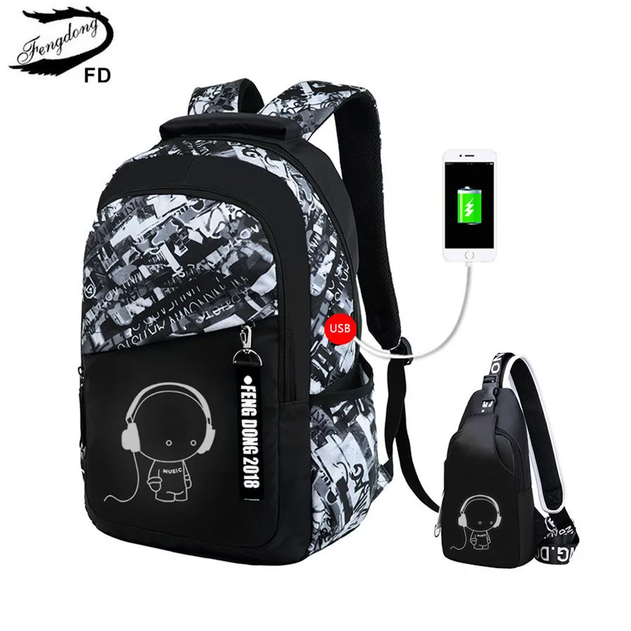 Fengdong boys school bags waterproof large backpack for teenagers bagpack high school backpack for boy student chest bag set
Fengdong boys school bags waterproof large backpack for teenagers bagpack high school backpack for boy student chest bag set