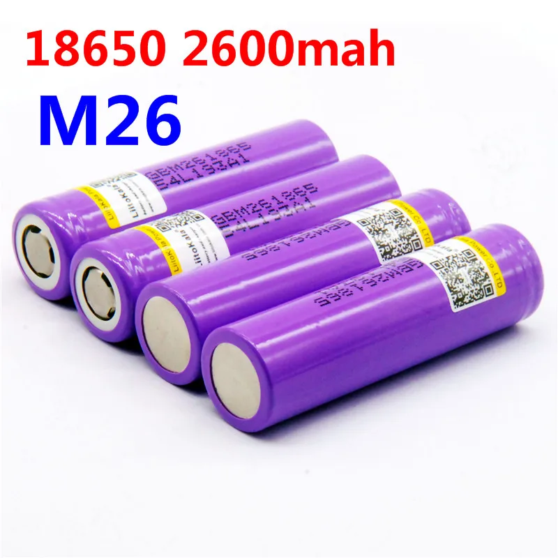

2023 NEW LiitoKala M26 18650 2500 2600 mah 10A 18650 li-ion rechargeable battery power safe battery