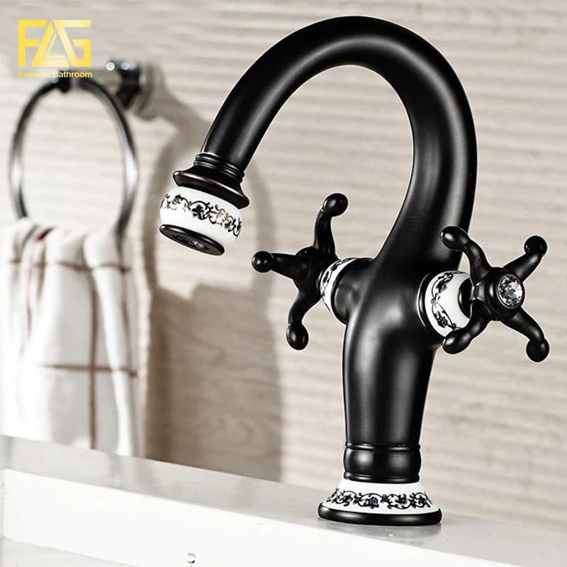 FLG Newest Traditional Design Solid Brass Bathroom Faucet Tall Black Sink Faucets Tall Oil Rubbed Bronzed Basin Side Faucet
FLG Newest Traditional Design Solid Brass Bathroom Faucet Tall Black Sink Faucets Tall Oil Rubbed Bronzed Basin Side Faucet