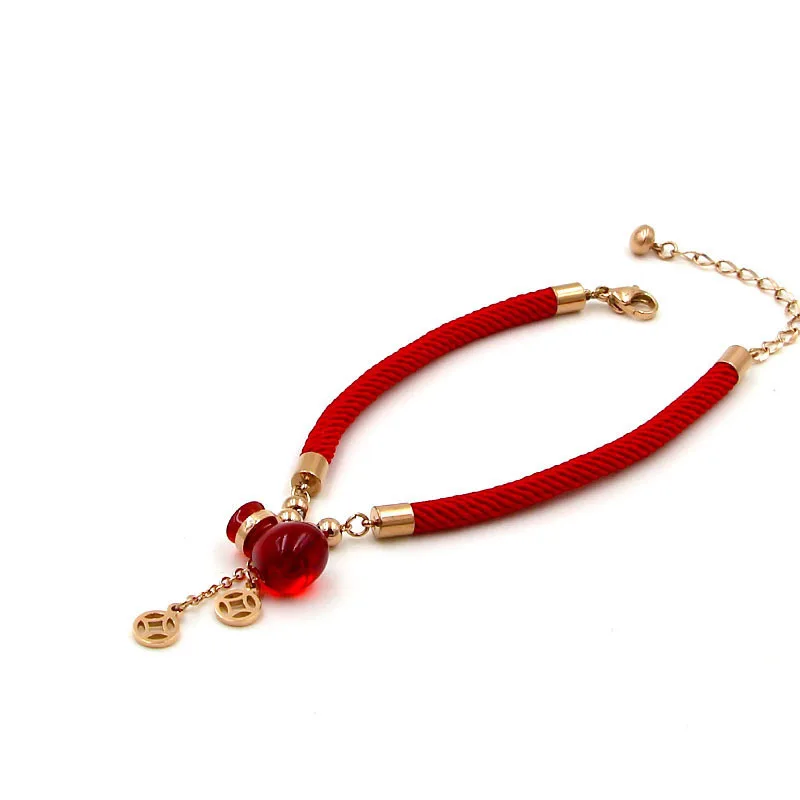 Popular accessories, red gourd copper money transfer red rope, rose gold bracelet, women's purse
Popular accessories, red gourd copper money transfer red rope, rose gold bracelet, women's purse