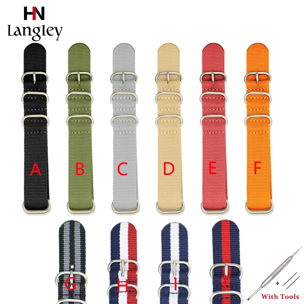 Nylon Watchband 18mm 20mm 22mm Straps Wristbands For Men Women Wristwatch 10 Colors Watch Strap Watches Accessories Wholesale
Nylon Watchband 18mm 20mm 22mm Straps Wristbands For Men Women Wristwatch 10 Colors Watch Strap Watches Accessories Wholesale