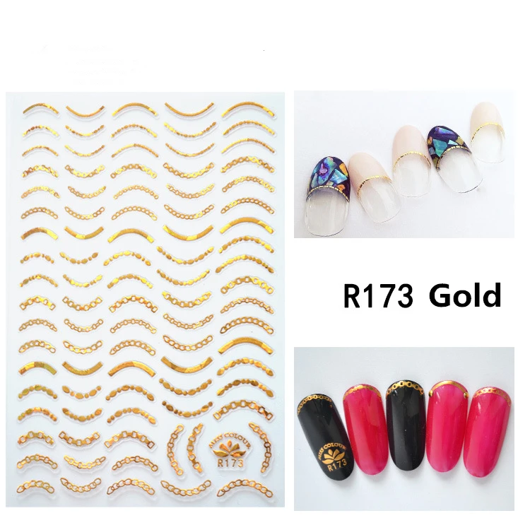 1 sheet Self Adhesive Nail Stickers Horse eye wave line wave point laser gold or silver Slider Nail Decals Accessories Supplies
1 sheet Self Adhesive Nail Stickers Horse eye wave line wave point laser gold or silver Slider Nail Decals Accessories Supplies