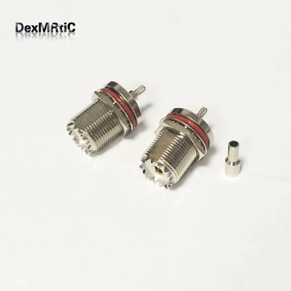 1 шт. Новый RF UHF гнездо Гайка SO239 обжимной для RG316 RG174 LMR100 прямой никелированный WIFI