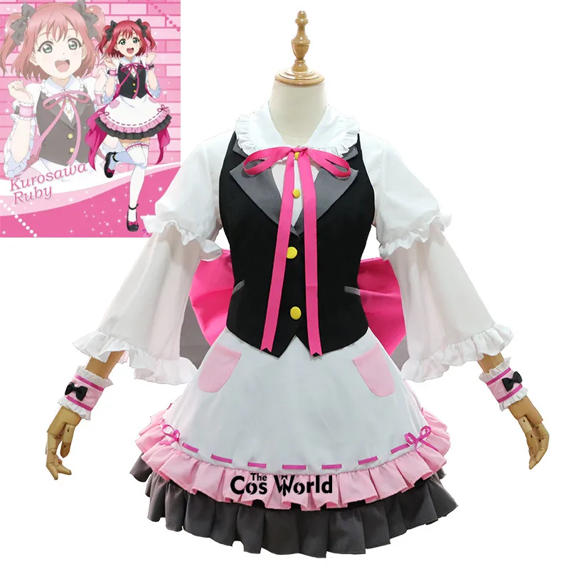 Love Live Sunshine Aqours Kurosawa Ruby Maid Apron Dress Uniform Outfit Anime Cosplay Costumes
Love Live Sunshine Aqours Kurosawa Ruby Maid Apron Dress Uniform Outfit Anime Cosplay Costumes