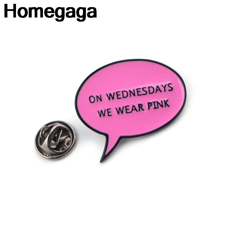 Homegaga We wear pink on Wednesdays funny Zinc tie Pins backpack clothes brooches for men women decoration badges medal D2247
Homegaga We wear pink on Wednesdays funny Zinc tie Pins backpack clothes brooches for men women decoration badges medal D2247