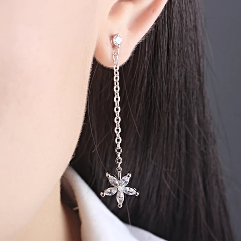 Hight Quality Jewelry 2017 New Fashion Design Flower Shiny Crystal 925 Sterling Silver Long Stud Earrings for Women Gift
Hight Quality Jewelry 2017 New Fashion Design Flower Shiny Crystal 925 Sterling Silver Long Stud Earrings for Women Gift