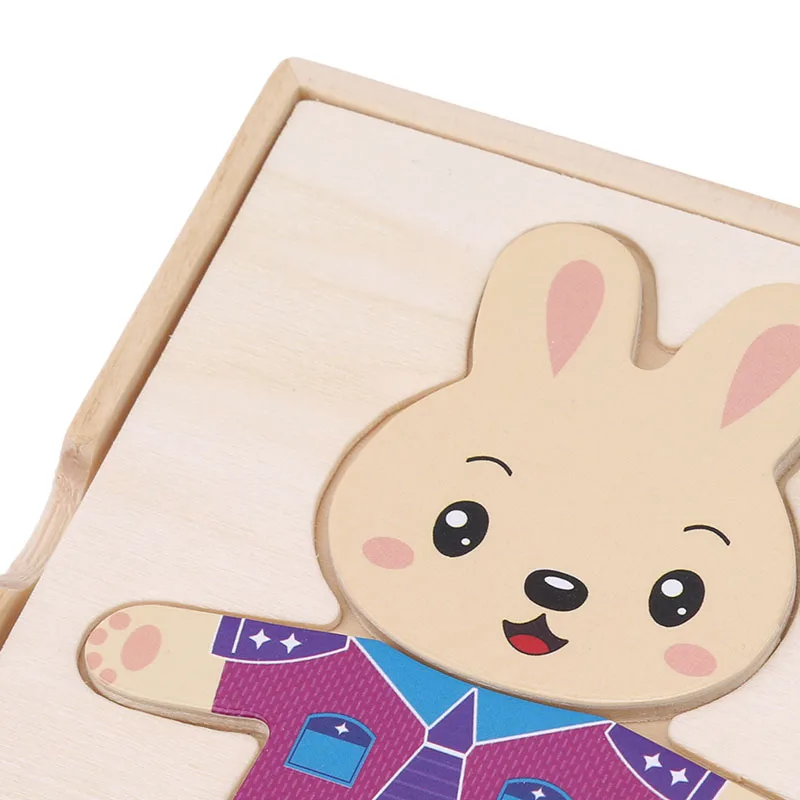 Wooden Toy Rabbit Change Clothes Puzzles Montessori Educational Dress Changing Jigsaw Puzzle toys for Children gift
Wooden Toy Rabbit Change Clothes Puzzles Montessori Educational Dress Changing Jigsaw Puzzle toys for Children gift