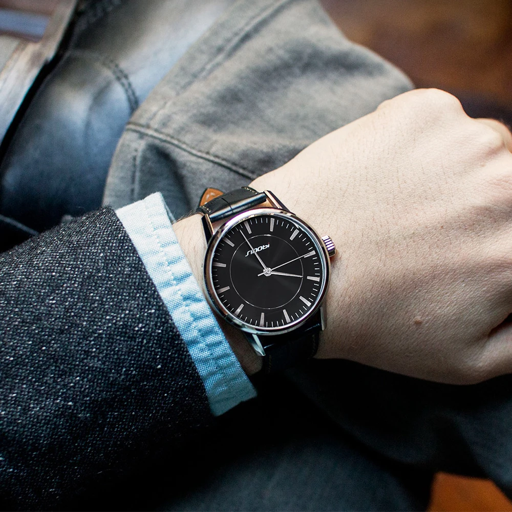 Sinobi Hot Sale Lover's Quartz Watch Black Couple Watch Genuine Leather Strap Fashion Men and Women Watches Present Gift
Sinobi Hot Sale Lover's Quartz Watch Black Couple Watch Genuine Leather Strap Fashion Men and Women Watches Present Gift